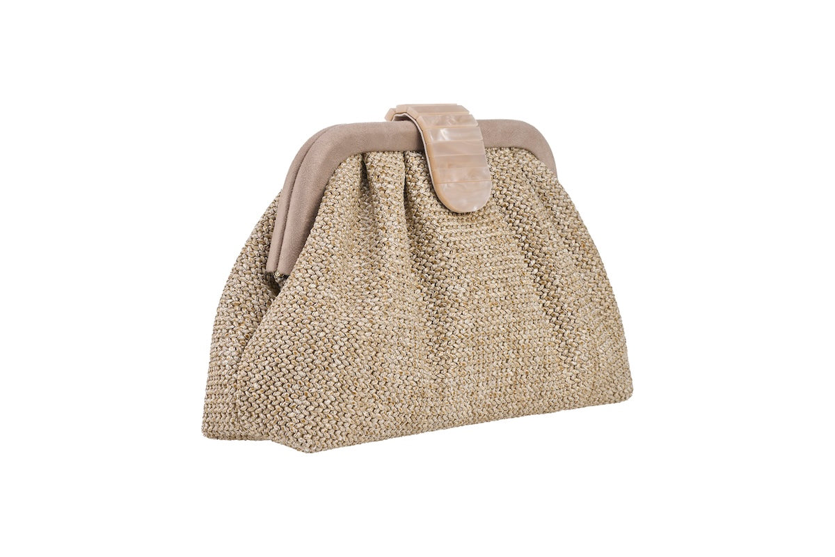 ANNA CECERE POCHETTE RAFIA CORDA