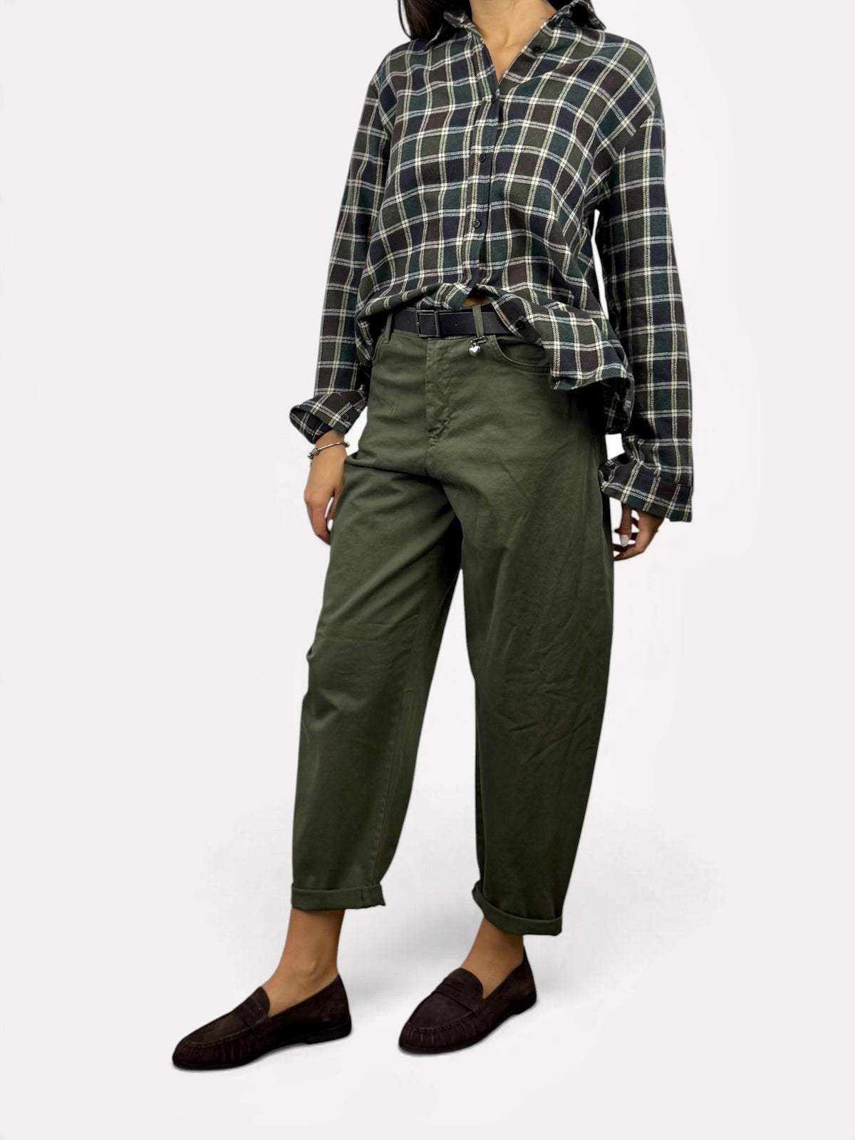 SUSY MIX PANTALONE CUORICINO MILITARE