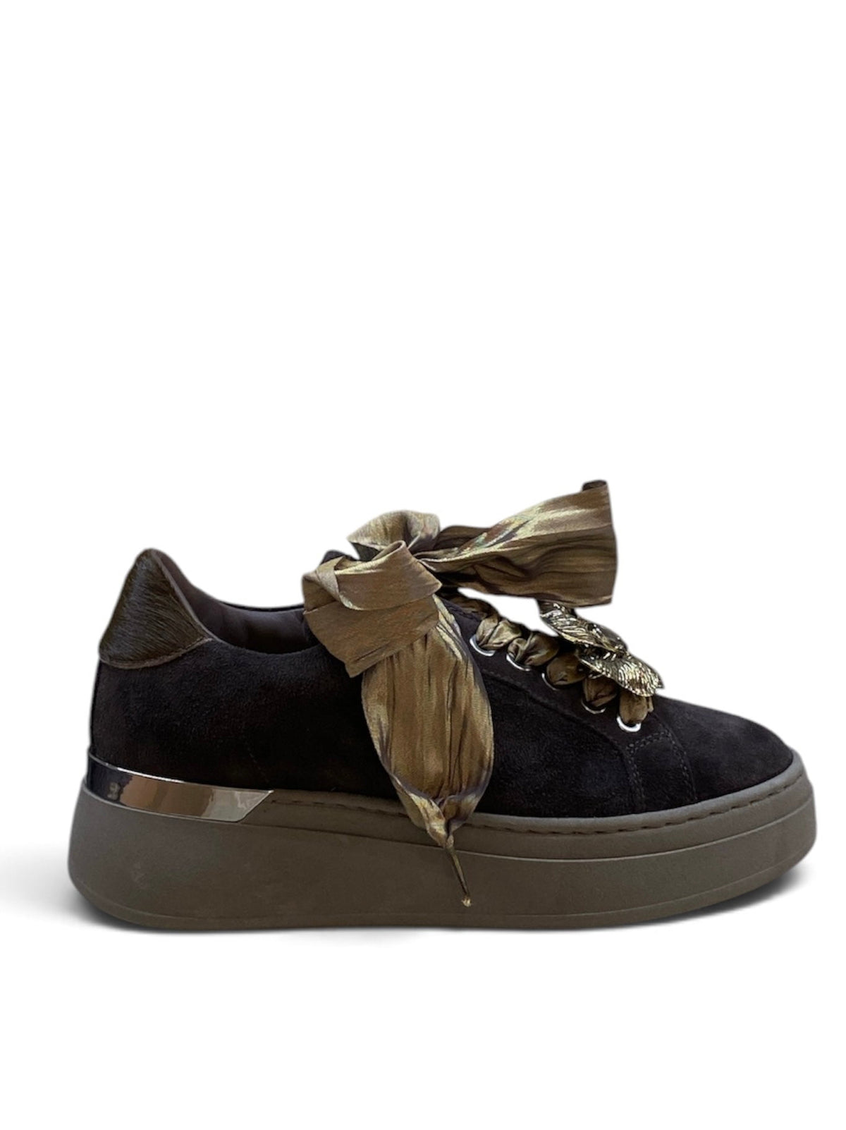 MÉLINÉ SNEAKERS SUEDE TESTA DI MORO