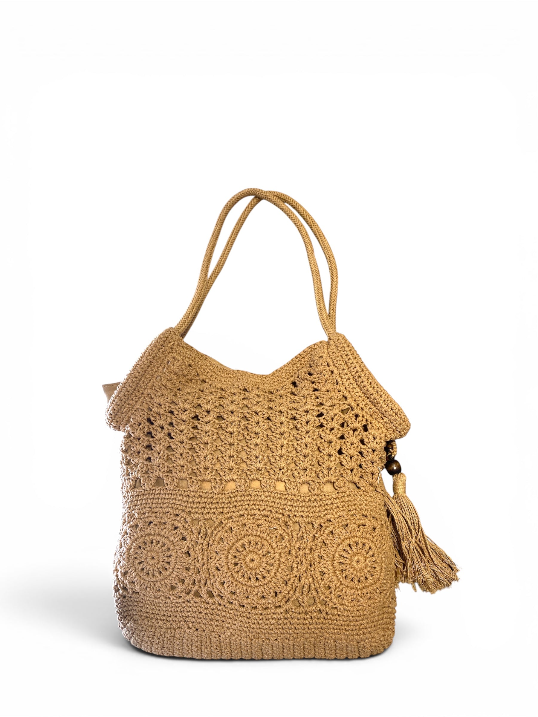 VIVIENNE D BORSA MACRAMÈ CUOIO
