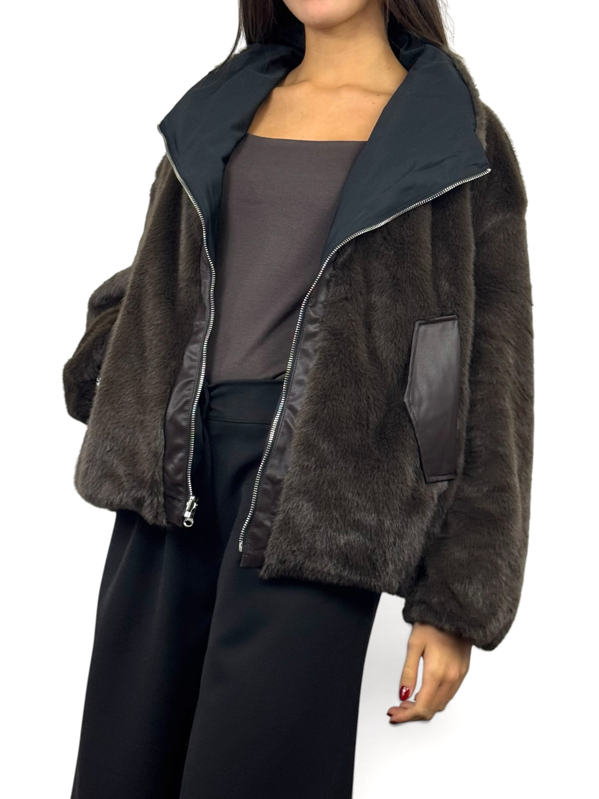 CECILE GIACCA BOMBER REVERSIBILE
