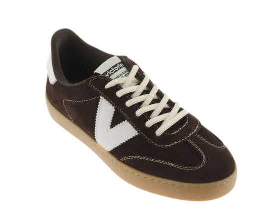 VICTORIA Sneaker donna in suede cioccolato