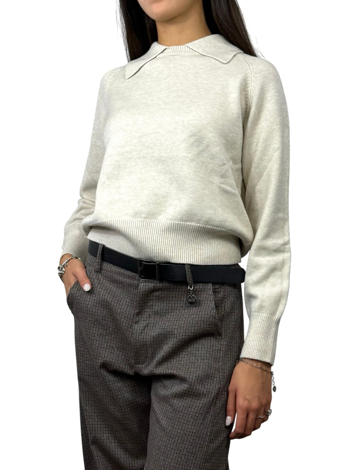 SUSY MIX MAGLIA POLO LATTE