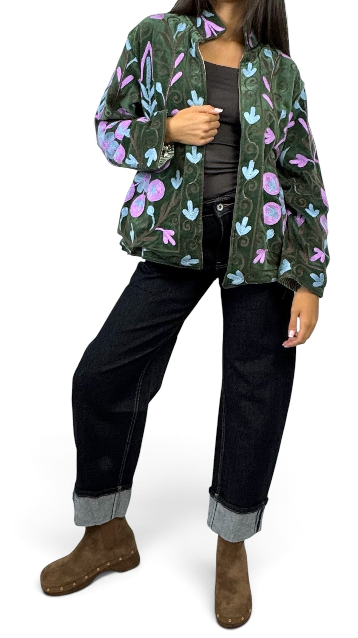 CECILE GIACCA SUZANI VERDE ROSA
