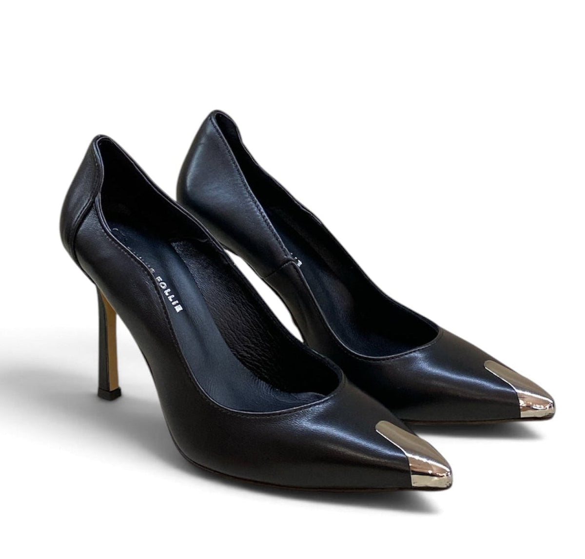 DIVINE FOLLIE DÉCOLLETÉ ONDA CON PUNTA METALLIZZATA NERO