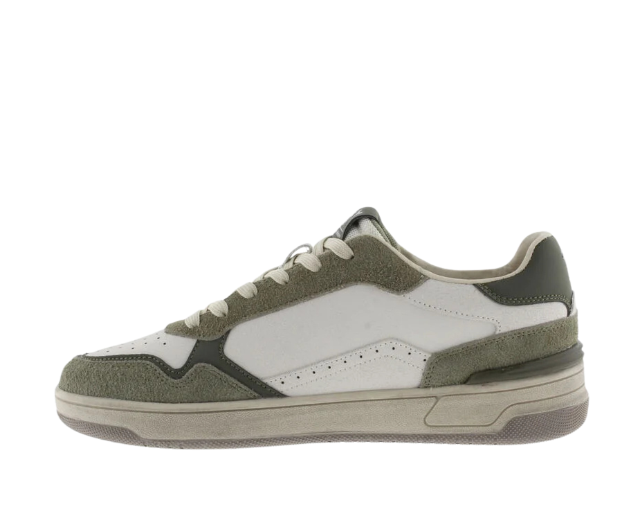 VICTORIA Sneaker uomo modello tennis materiali suede pella crack kaki