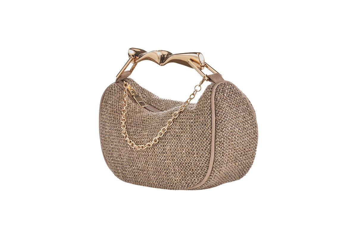 ANNA CECERE BORSA RAFIA CAFFÈ
