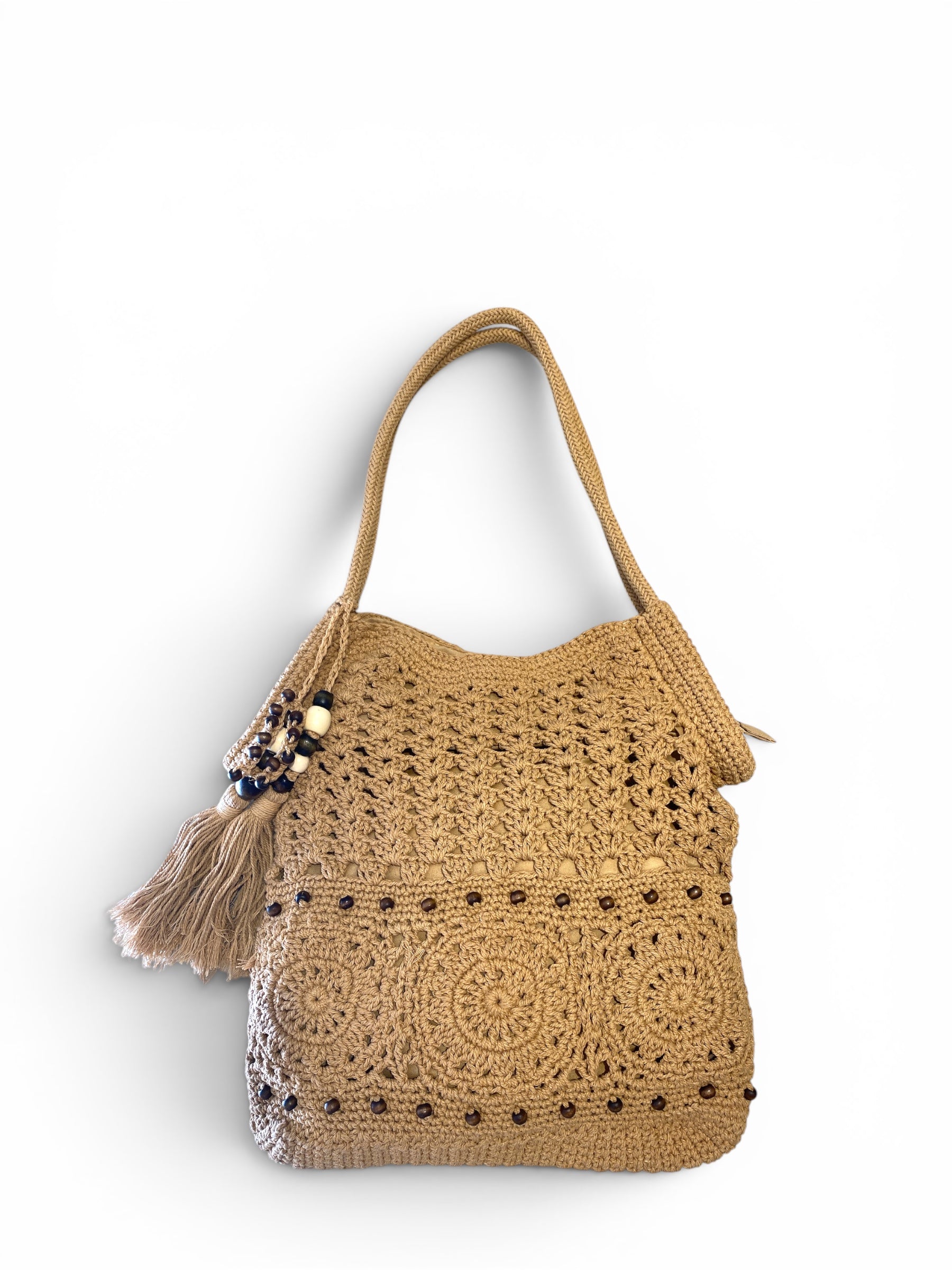VIVIENNE D BORSA MACRAMÈ CUOIO