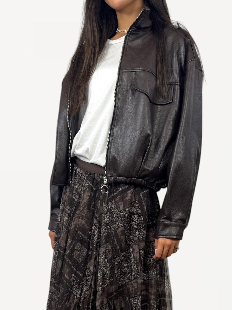 CECILE GIACCA MODELLO BOMBER MORO