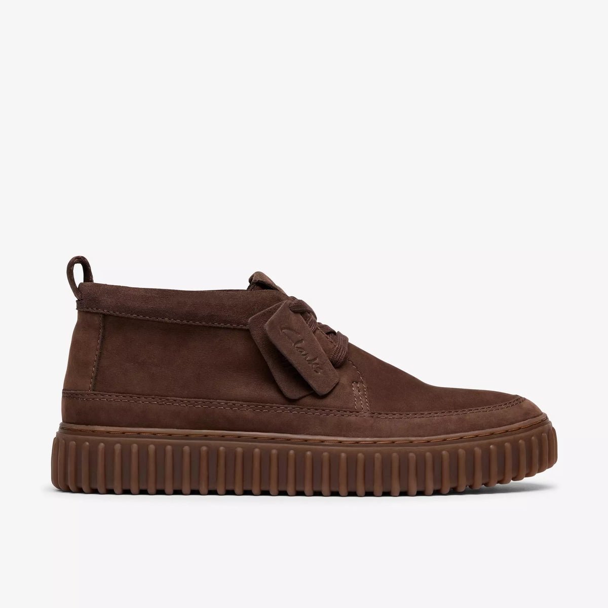 CLARKS SCARPE ALLACCIATE THORILL LACE HI MARRONE SCURO