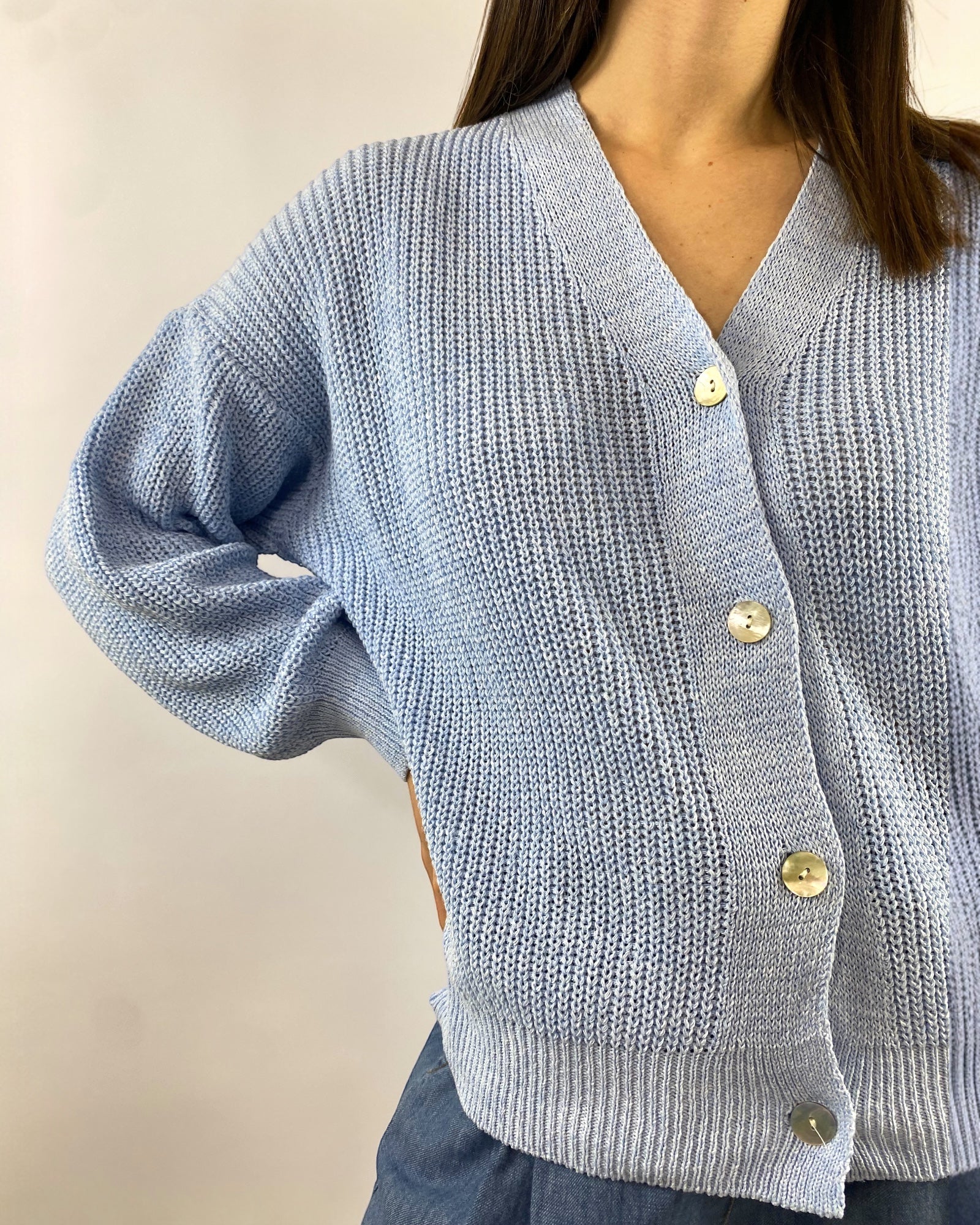 SUSY MIX CARDIGAN COSTA INGLESE CIELO