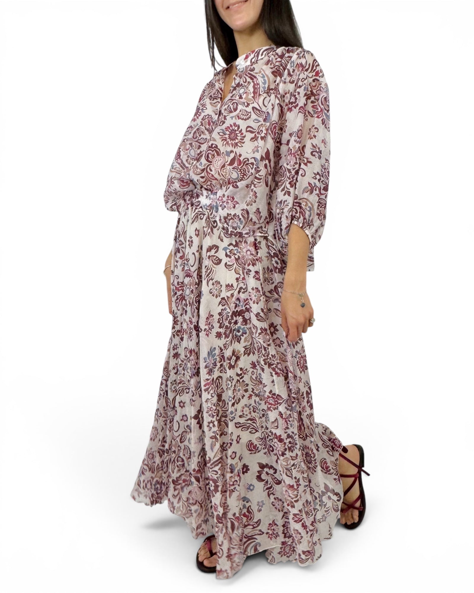 SUSY MIX CAMICIA OVER FANTASIA VINO