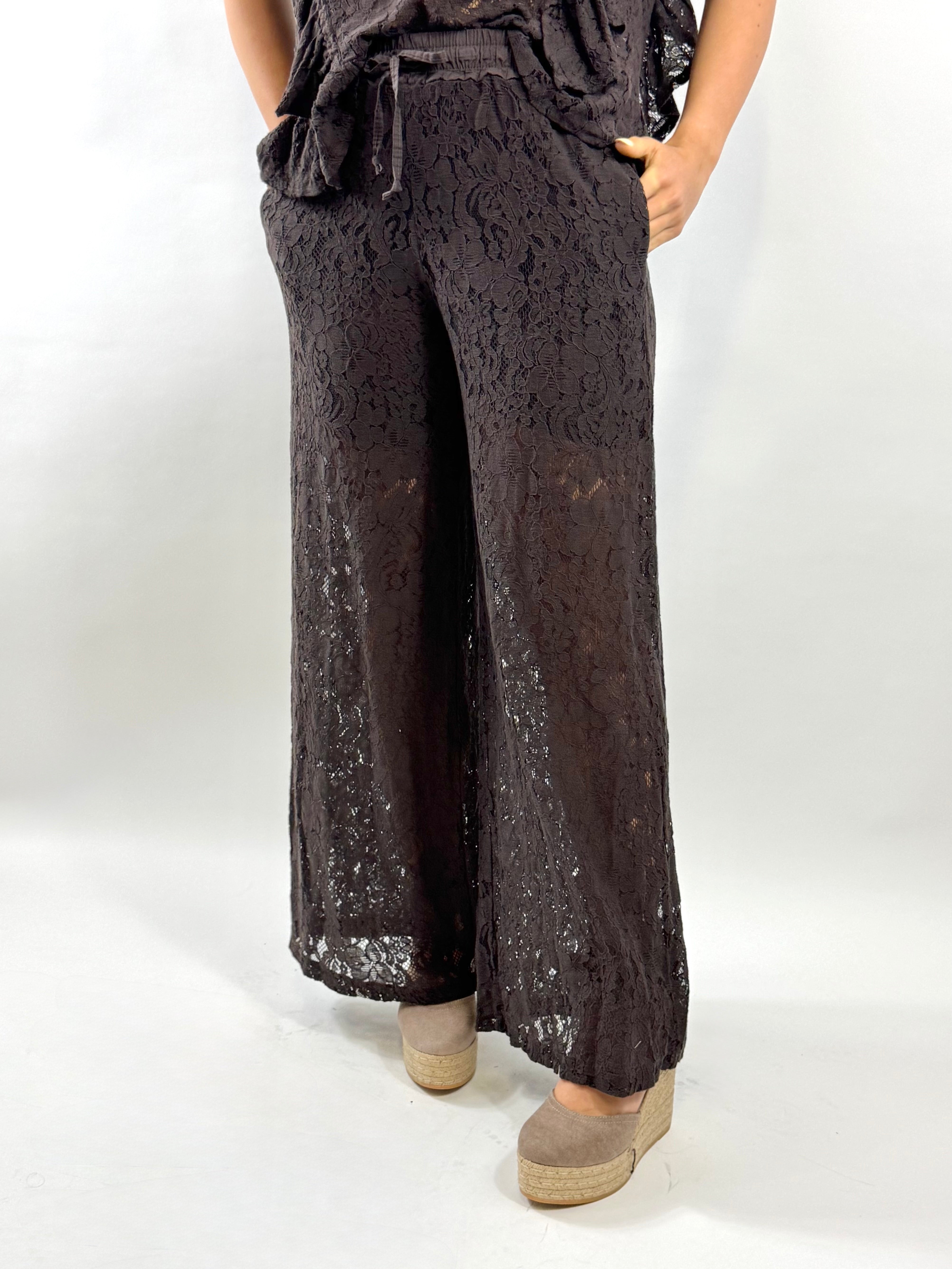 SUSY MIX PANTALONE PIZZO MORO