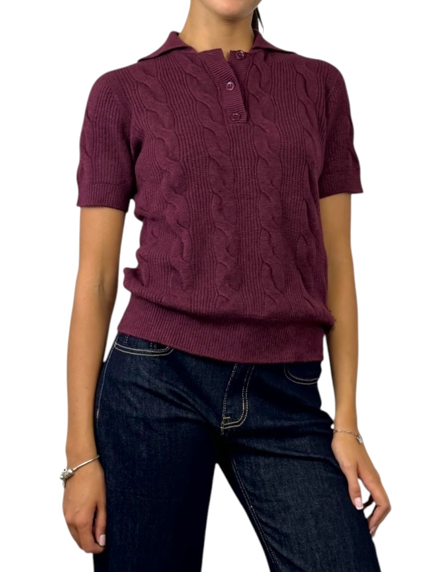 SUSY MIX POLO MEZZA MANICA BORDEAUX