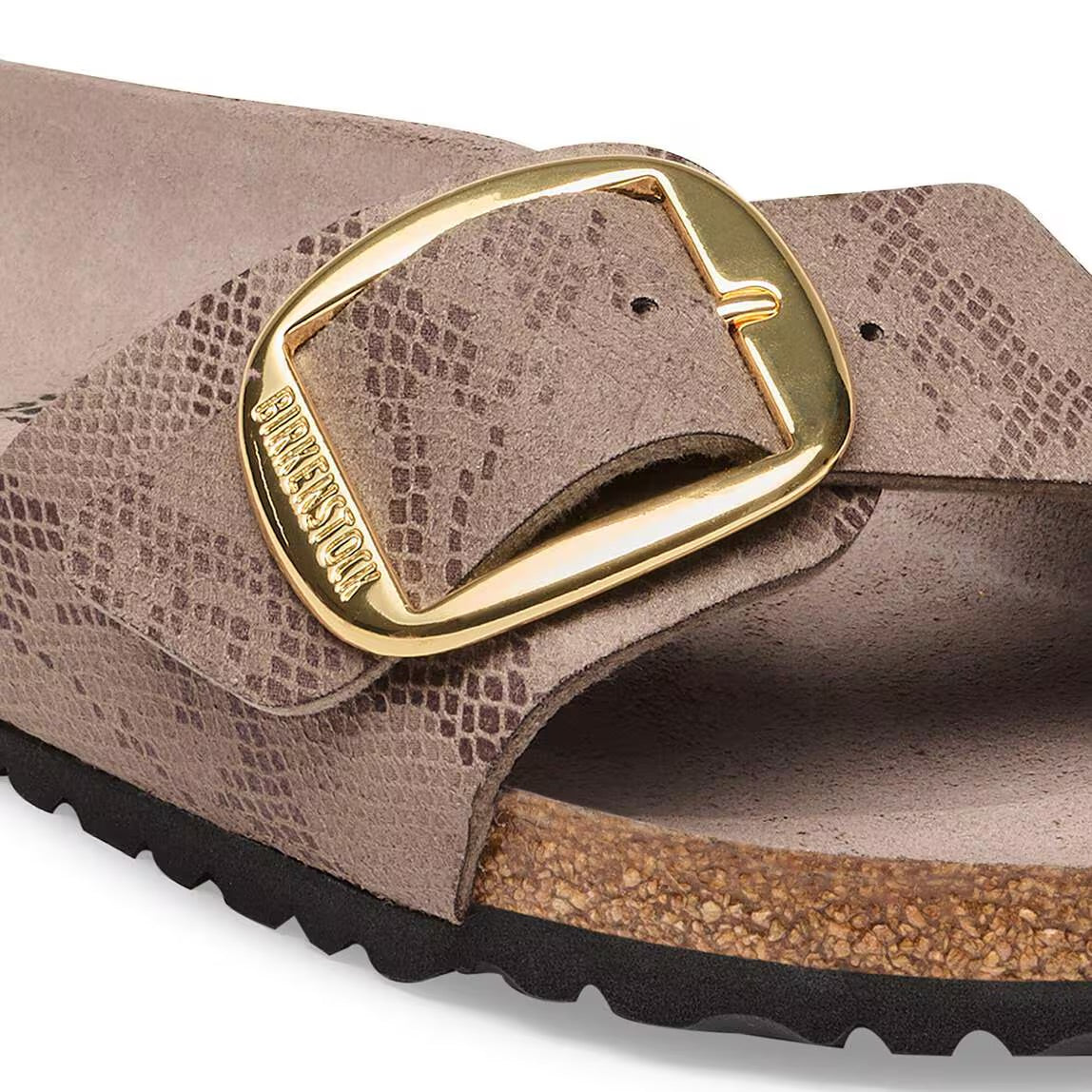 BIRKENSTOCK MADIRD BIG BUCKLE PYTHON GRAY TAUPE