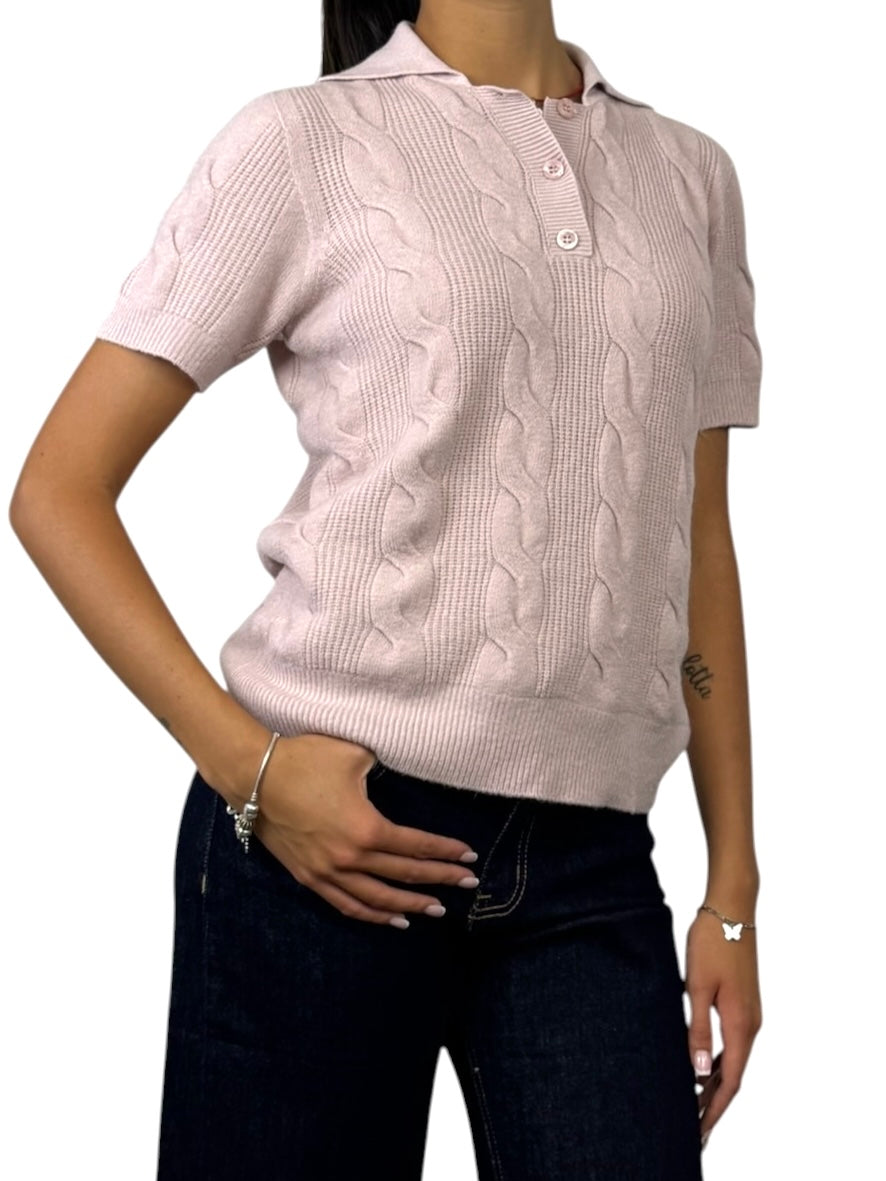SUSY MIX POLO MEZZA MANICA ROSA