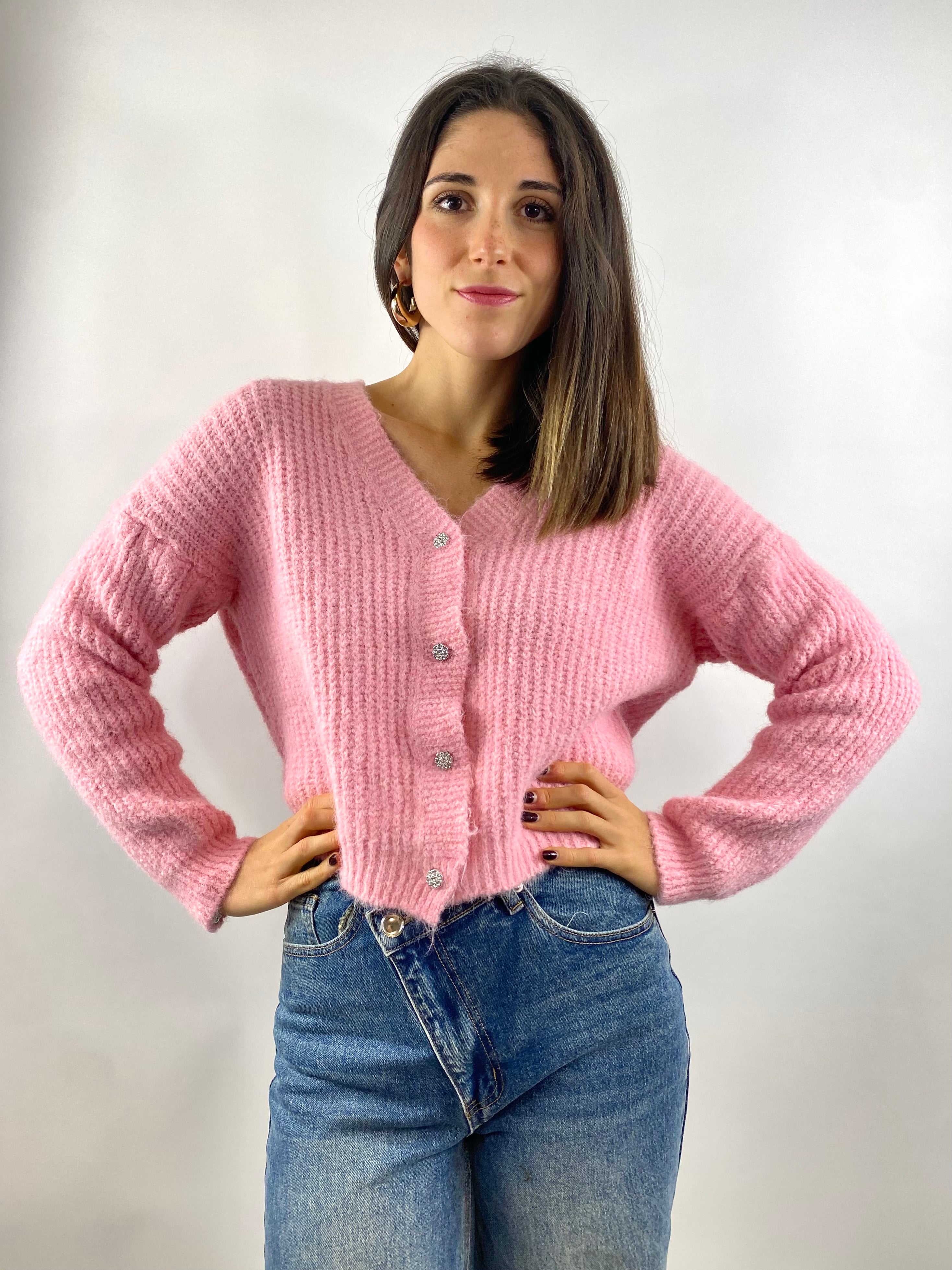 SUSY MIX CARDIGAN ROSA