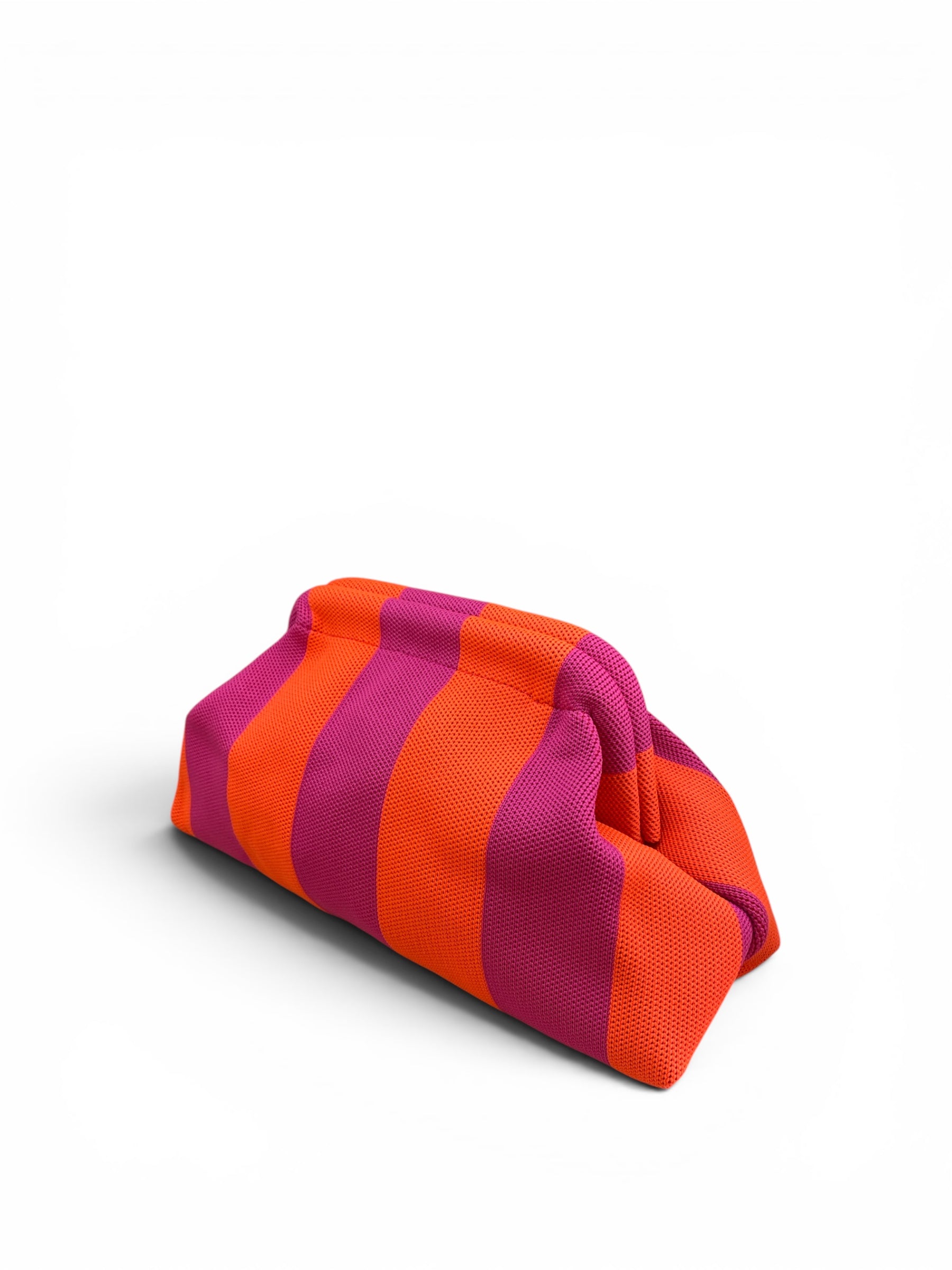 STICKY BESTIE POCHETTE RIGHE FUCSIA ARANCIO FLUO