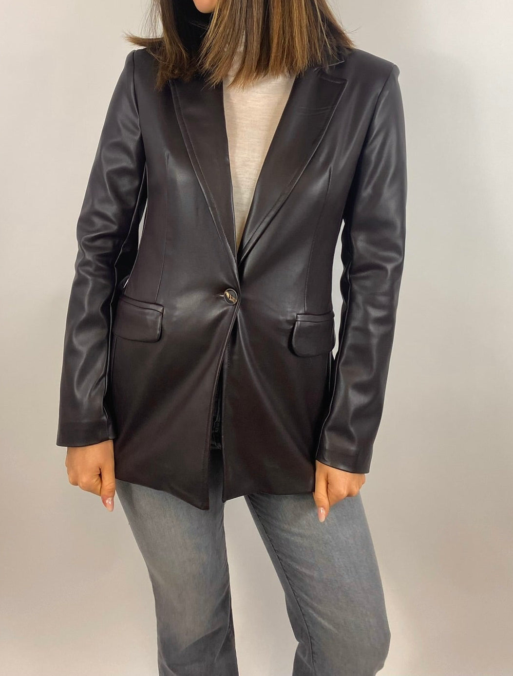 SUSY MIX GIACCA ECOPELLE MORO