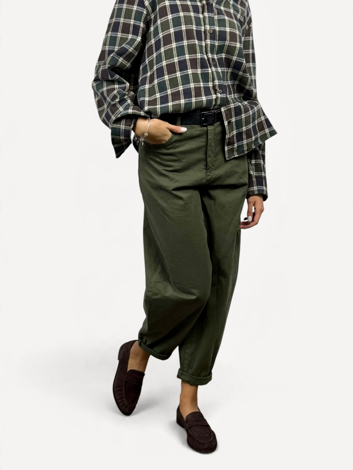 SUSY MIX PANTALONE CUORICINO MILITARE