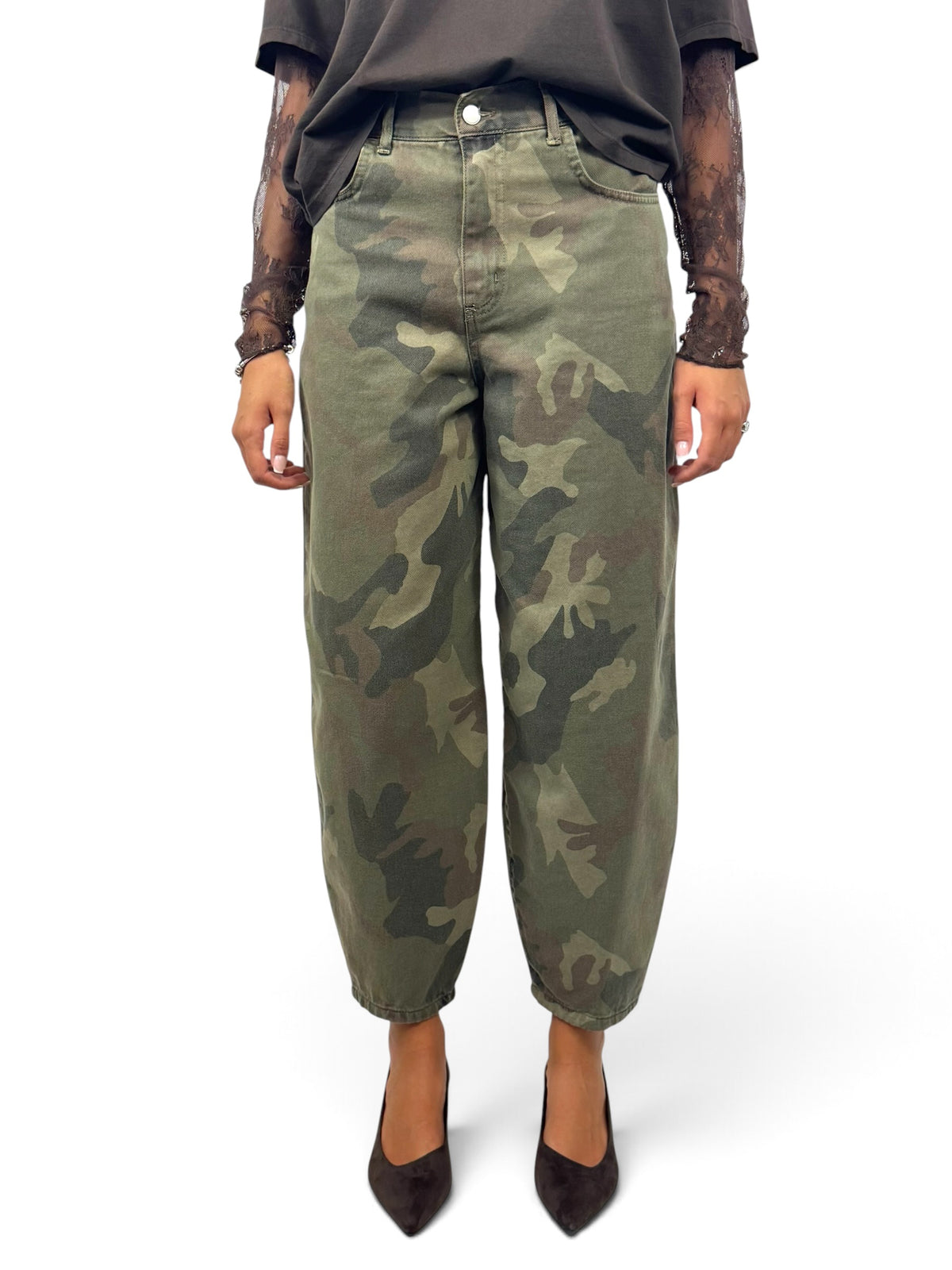SUSY MIX PANTALONE MILITARE CAMOUFLAGE