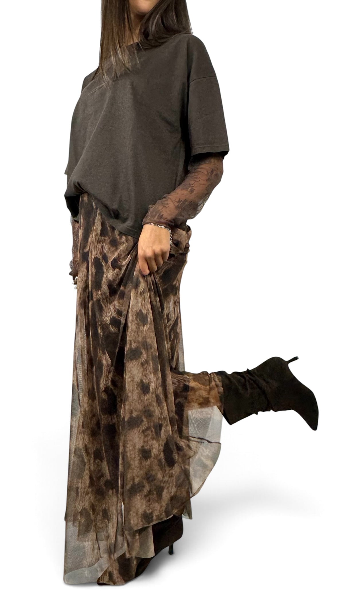 SUSY MIX GONNA IN TULLE ANIMALIER