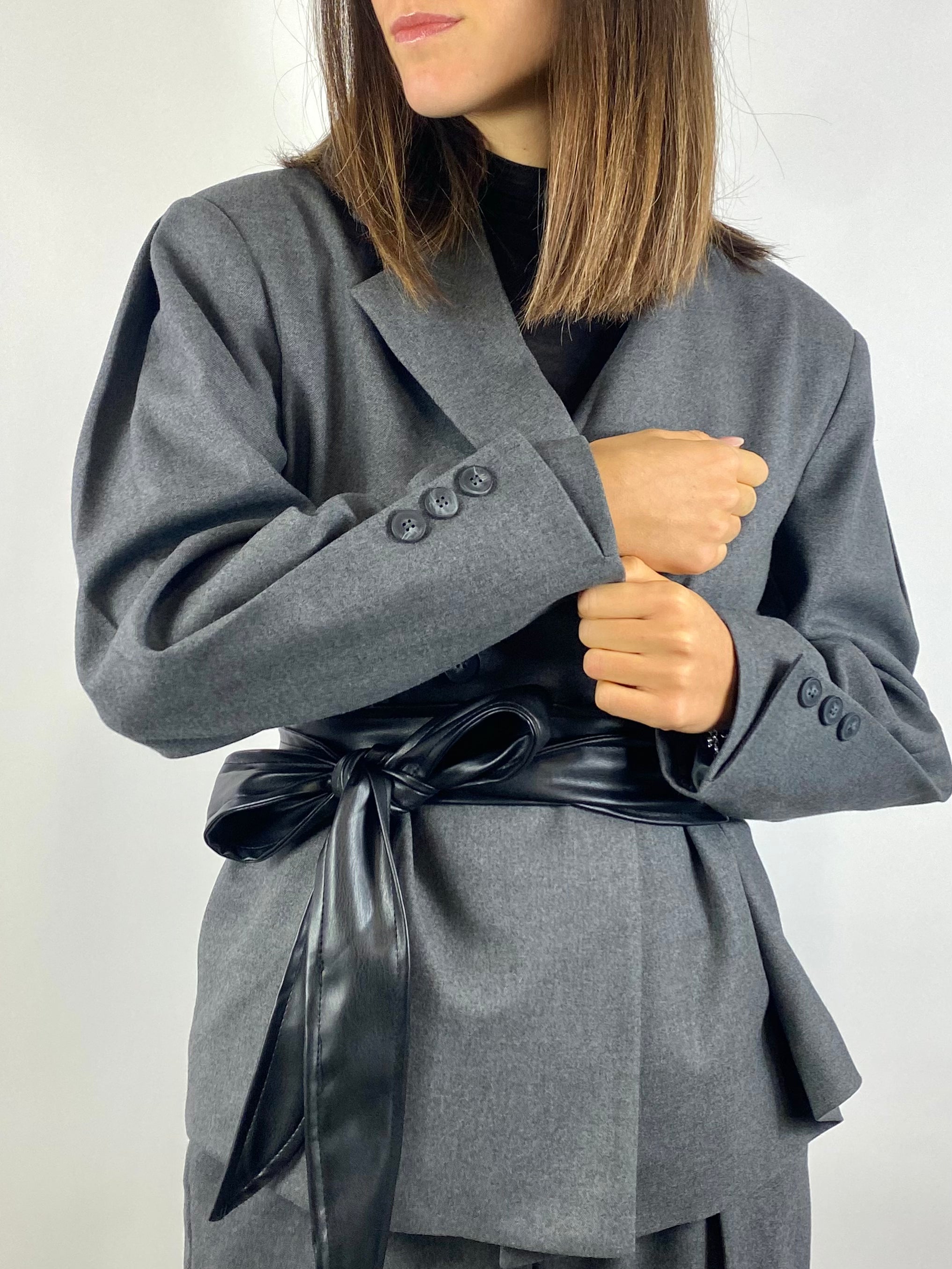 SUSY MIX GIACCA CON FUSCIACCA GRIGIO