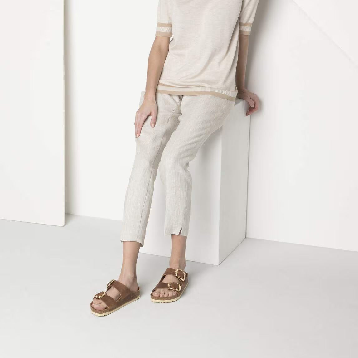 BIRKENSTOCK ARIZONA COGNAC BIG BUCKLE