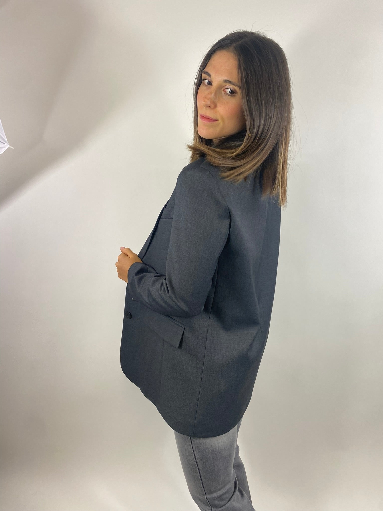 SUSY MIX GIACCA MONOPETTO GRIGIA