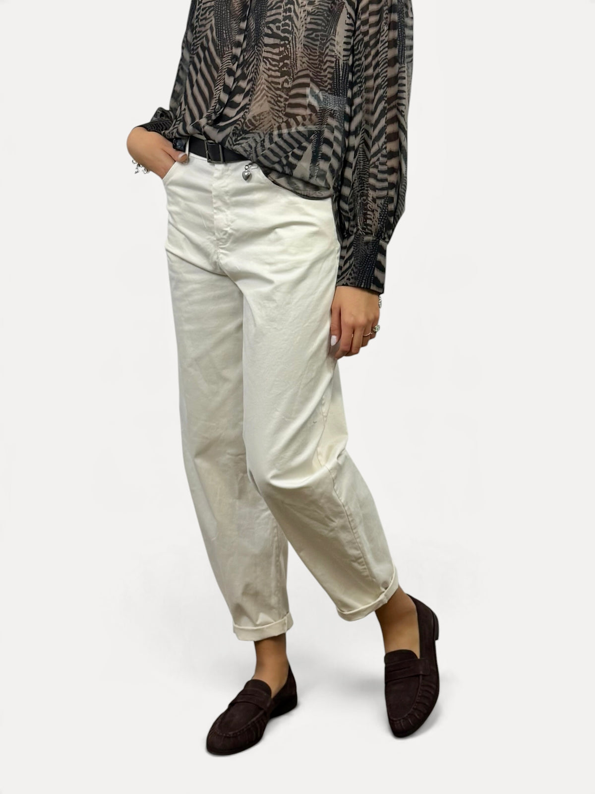 SUSY MIX PANTALONE CUORICINO LATTE