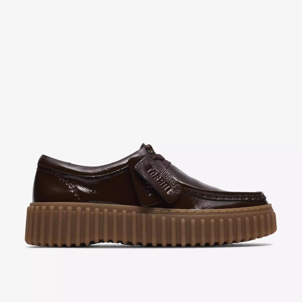CLARKS SCARPA MODELLO INGEGNERE TORHILL BEE VERNICIATA DARK BROWN