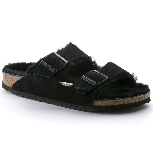 Birkenstock Arizona pelliccia di agnello Shearling Black