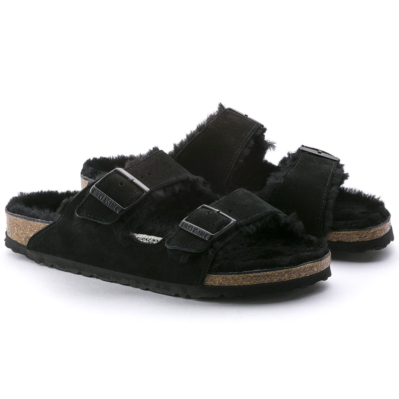 Birkenstock Arizona pelliccia di agnello Shearling Black