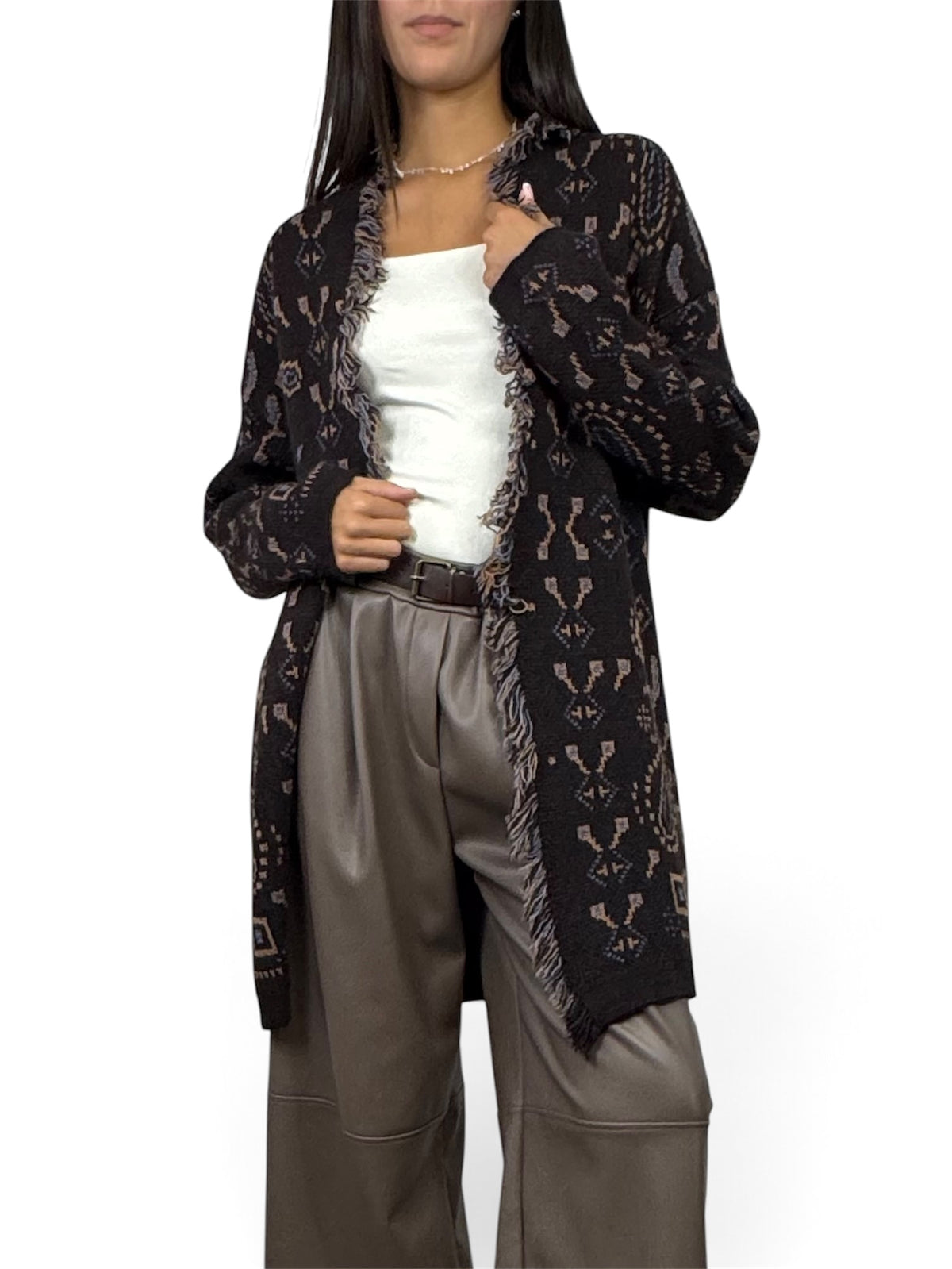 CECILE CARDIGAN ALANUI MARRONE