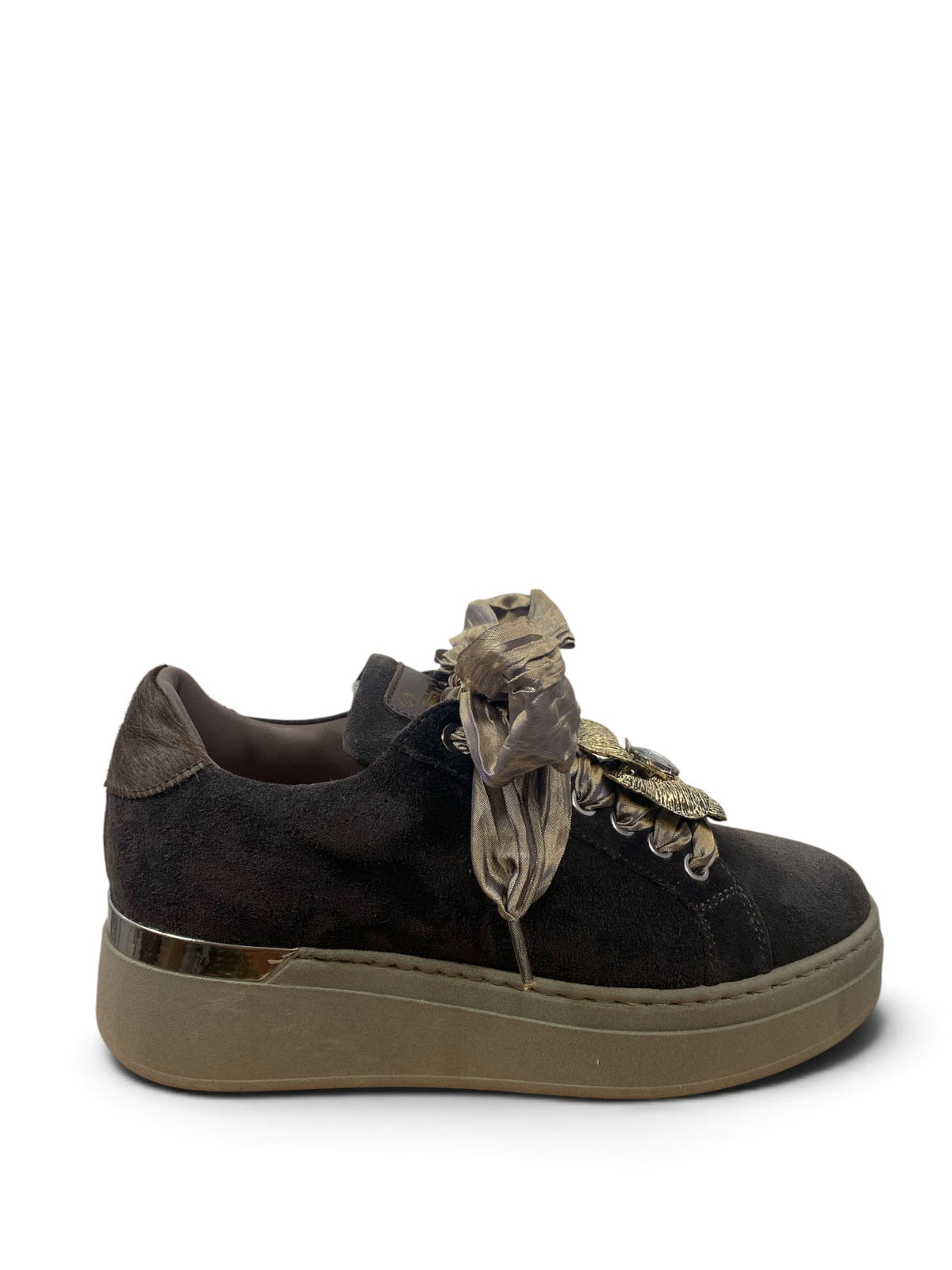 MÉLINÉ SNEAKERS SUEDE TESTA DI MORO