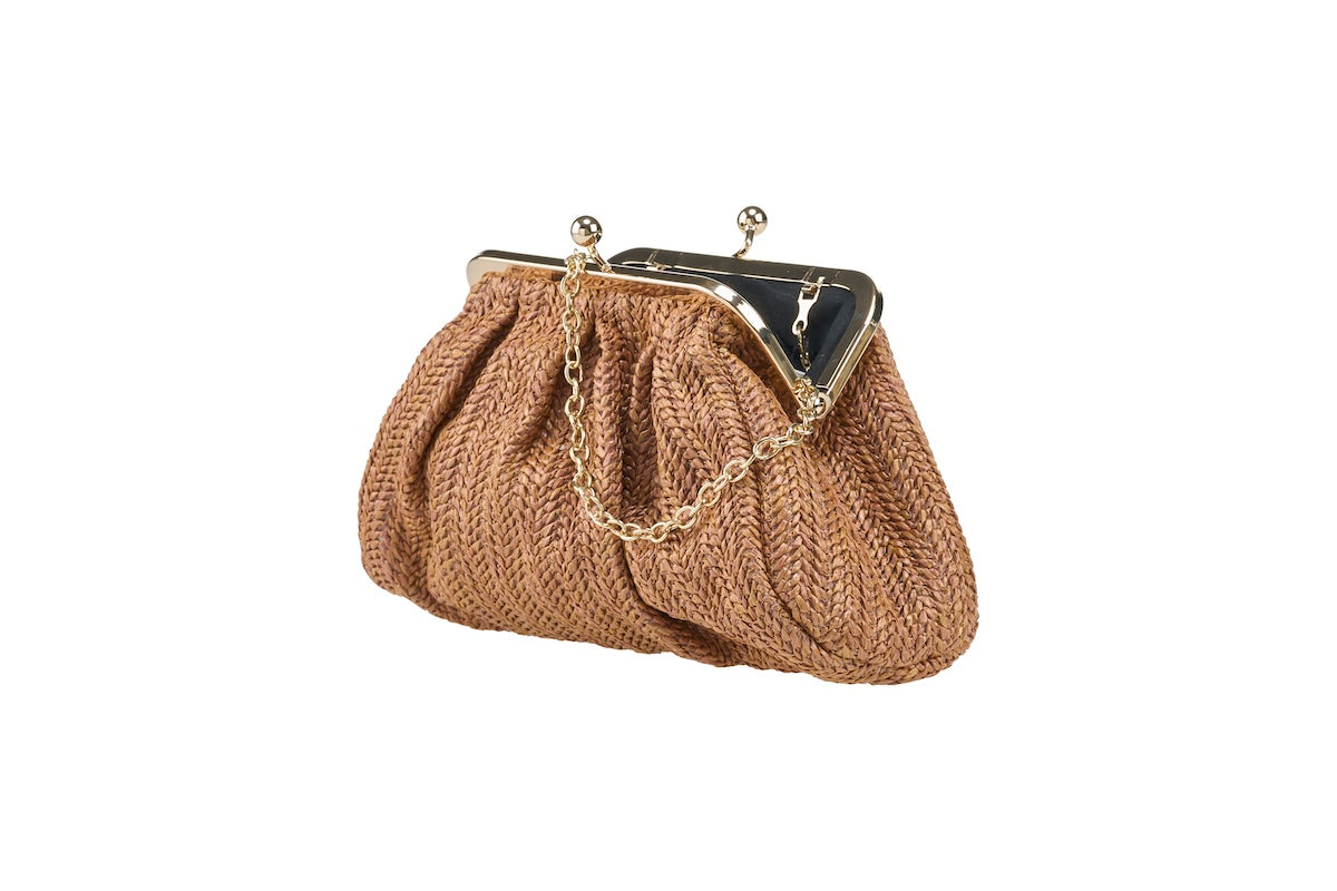 ANNA CECERE POCHETTE PASTICCINO CARAMELLO