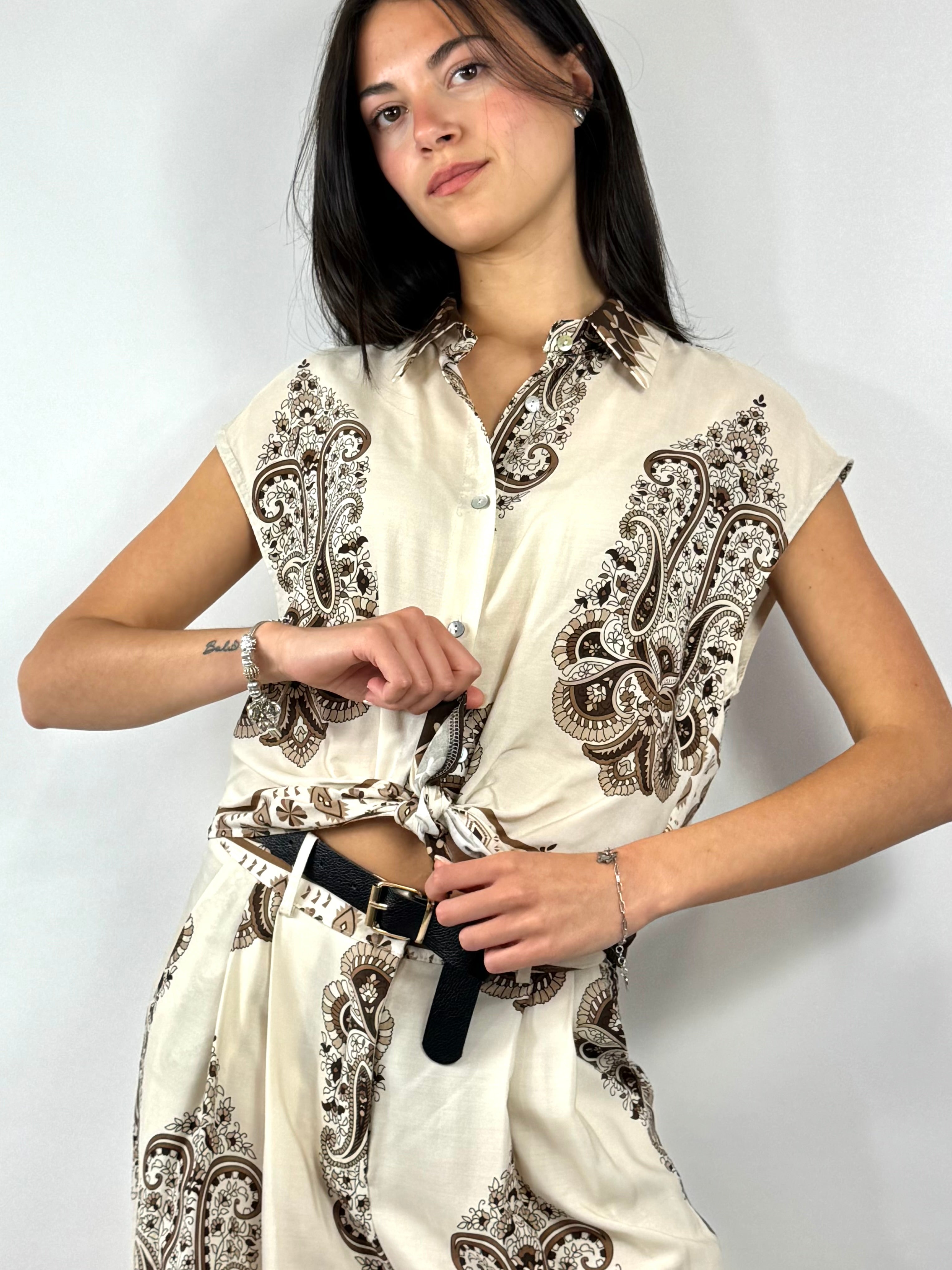 SUSYMIX CAMICIA BEIGE FANTASIA