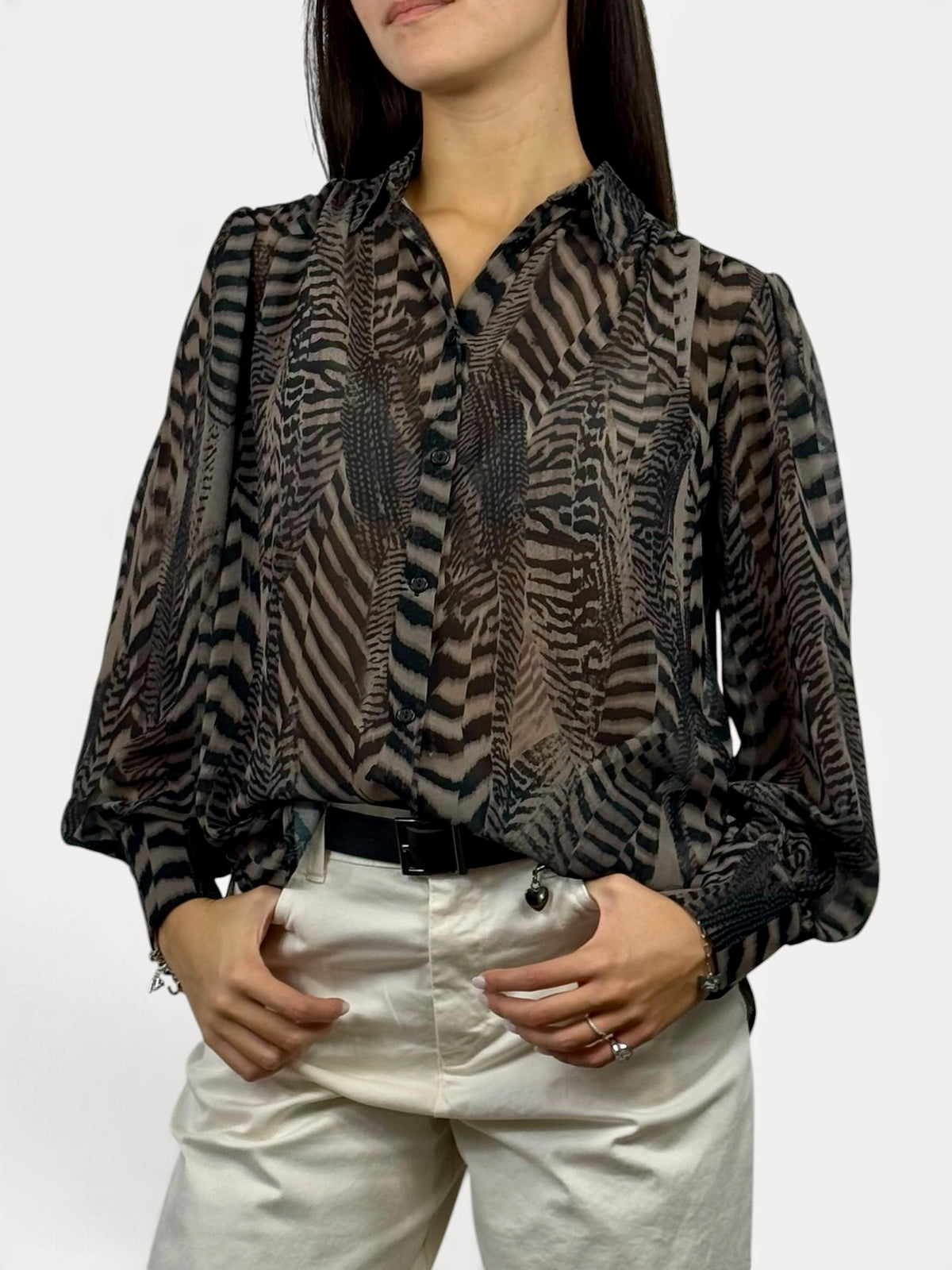 SUSY MIX CAMICIA FANTASIA FANGO