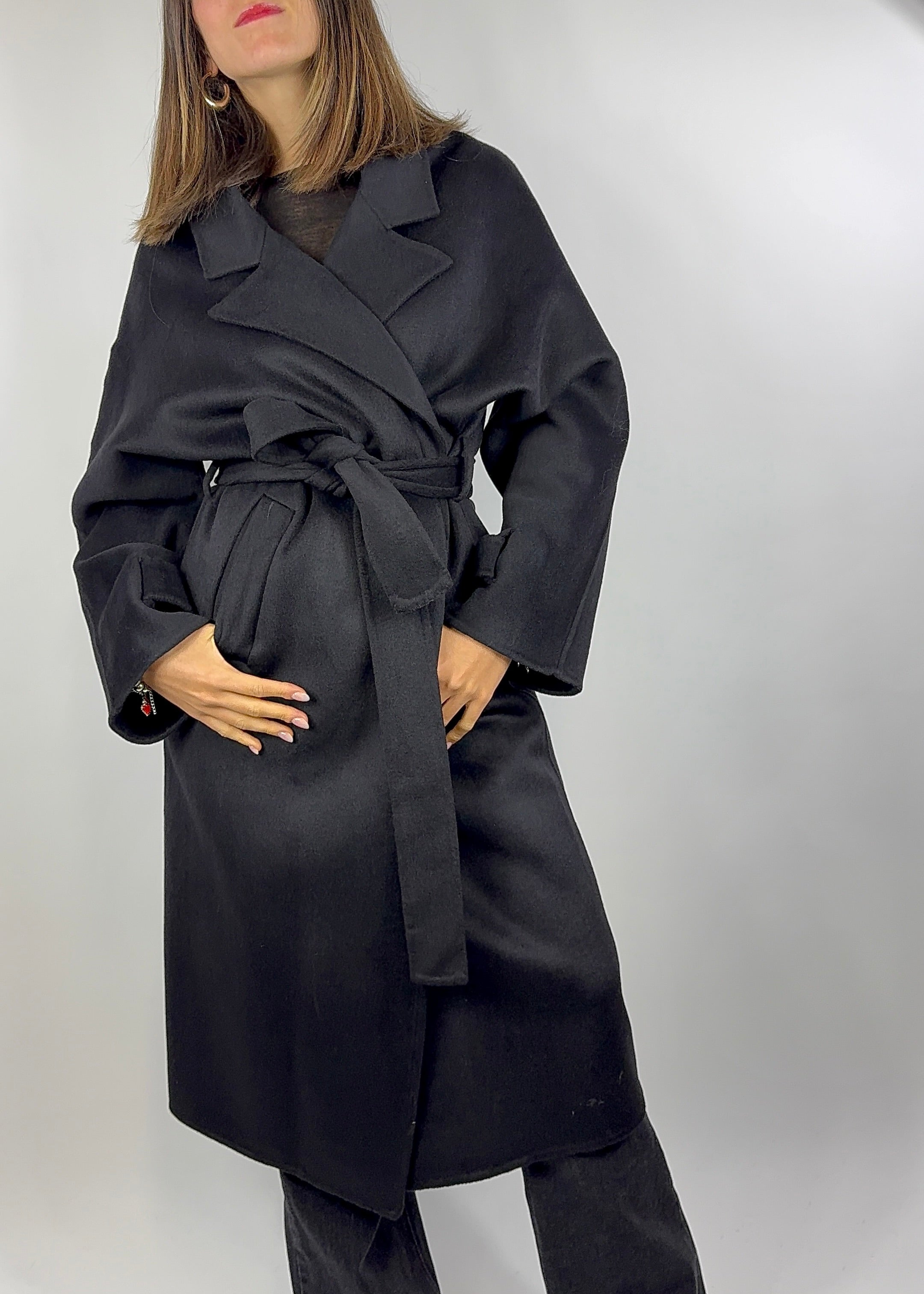 TWO WAY CAPPOTTO VESTAGLIA NERO