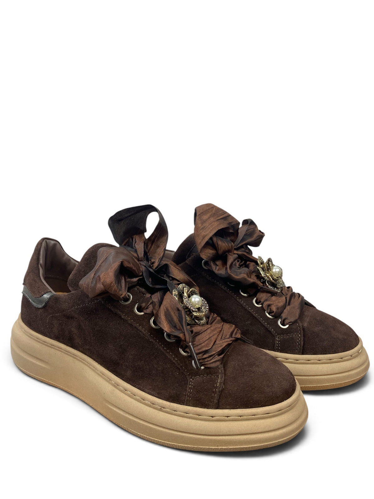 MÉLINÉ SNEAKERS SUEDE CIOCCOLATO