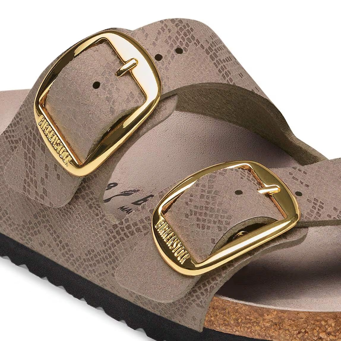 BIRKENSTOCK ARIZONA BIG BUCKLE PYTHON GRAY TAUPE