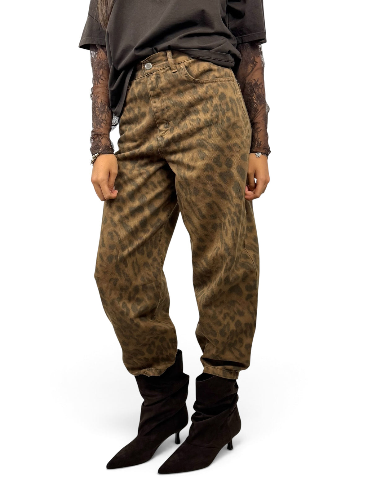 SUSY MIX PANTALONE MACULATO CAMMELLO