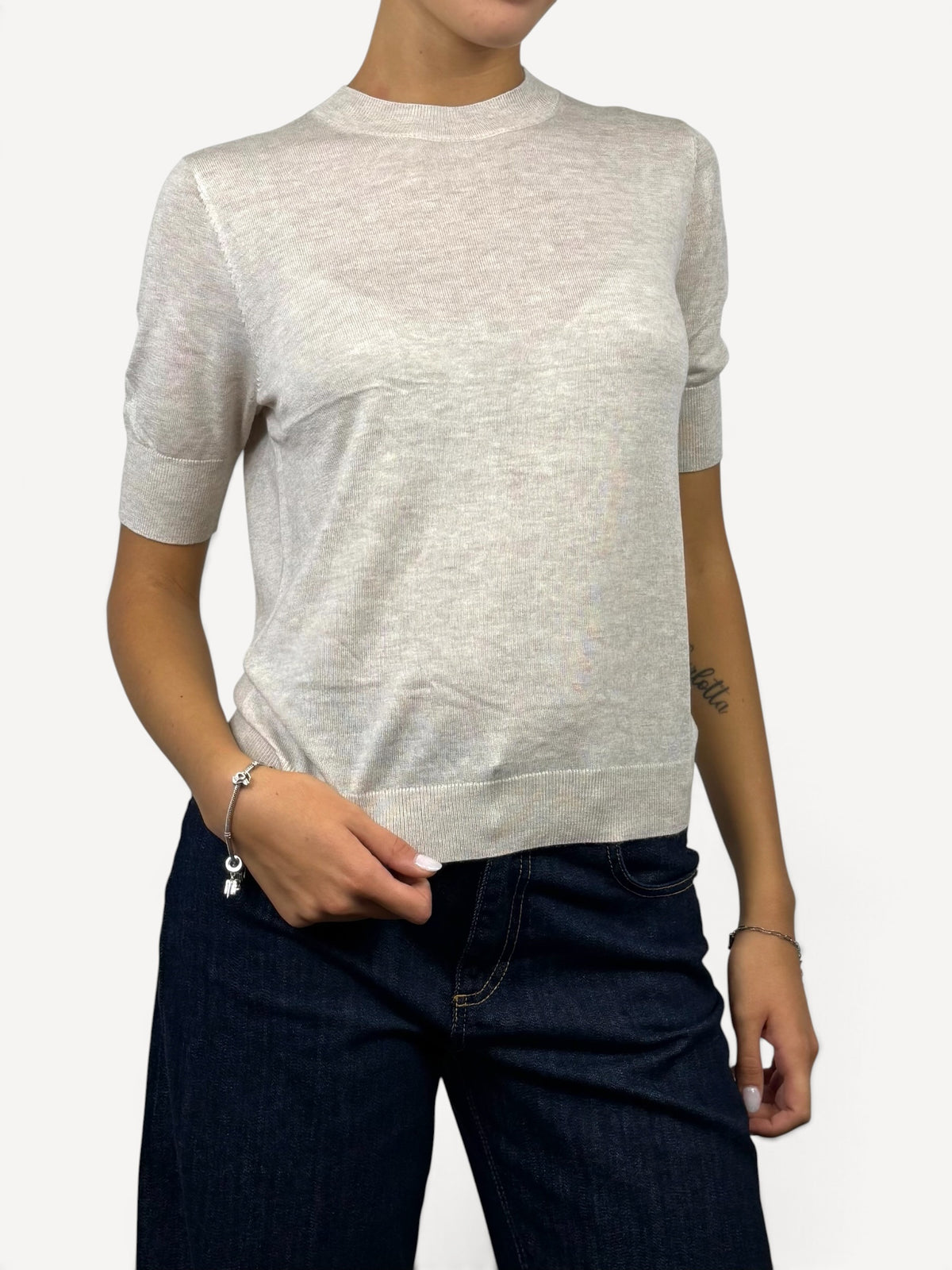 SUSY MIX MAGLIA PARICOLLO BEIGE