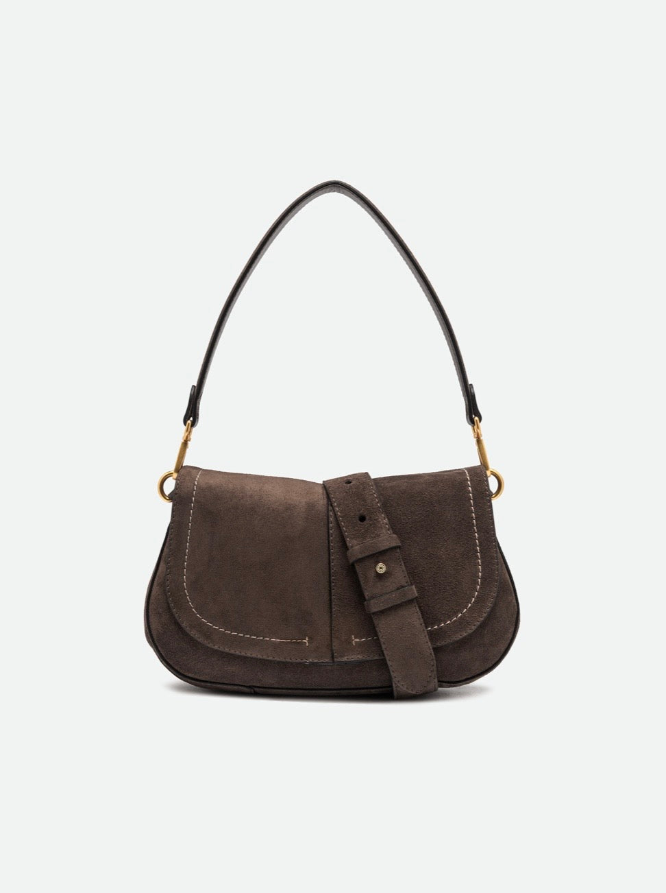 GIANNI CHIARINI BORSA A SPALLA HELENA ROUND  MOKA
