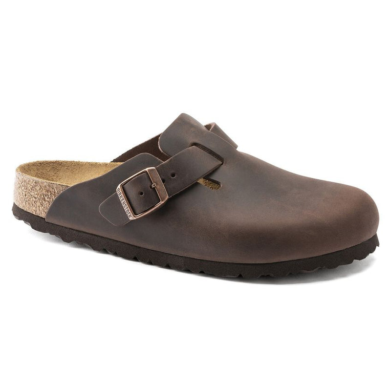 Birkenstock Sabot uomo pelle oliata habana