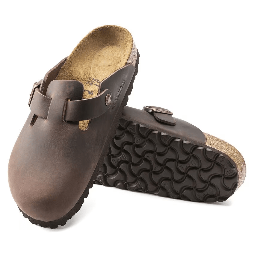 Birkenstock Sabot unisex boston pelle oliata habana