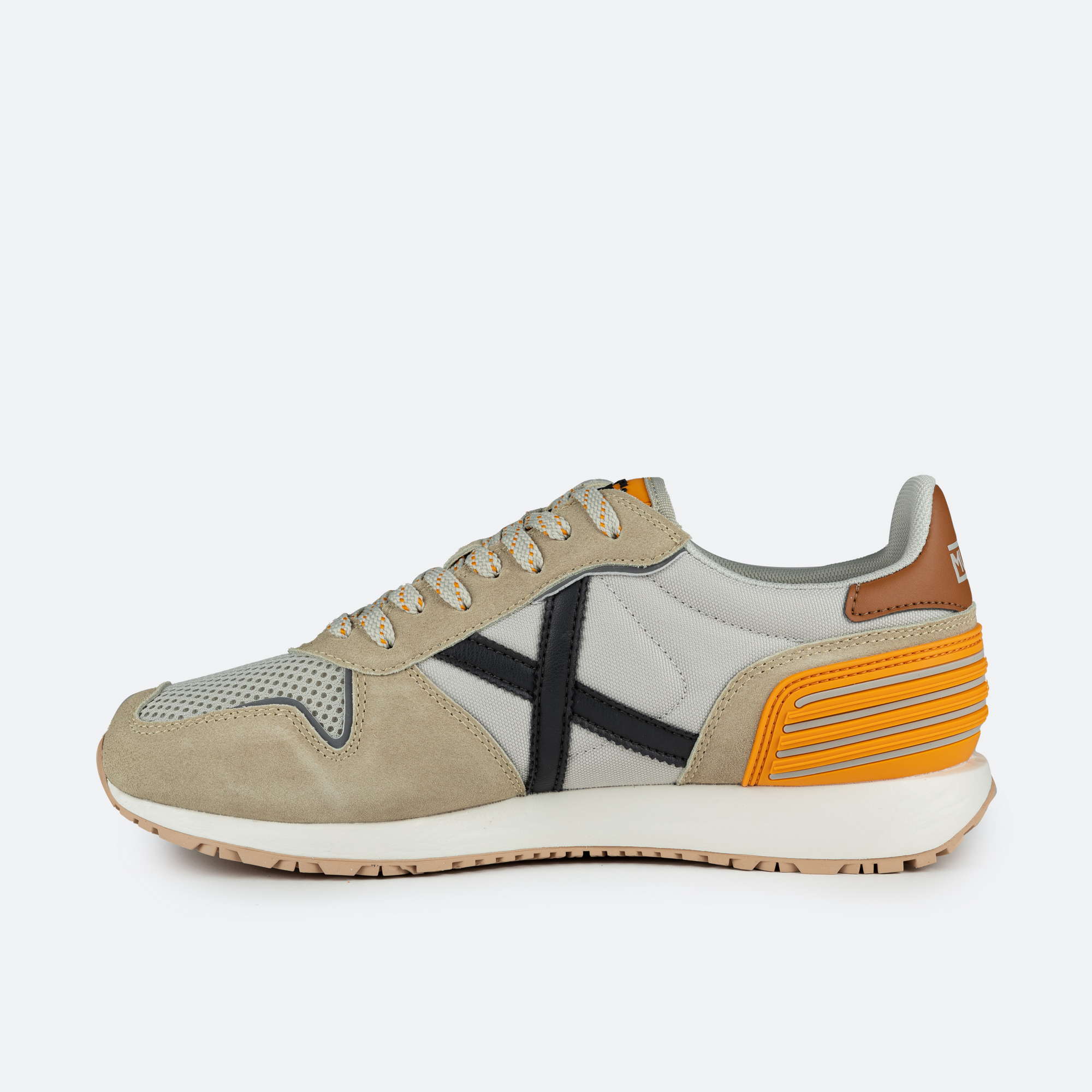 Munich Sneakers uomo beige mesh e suede