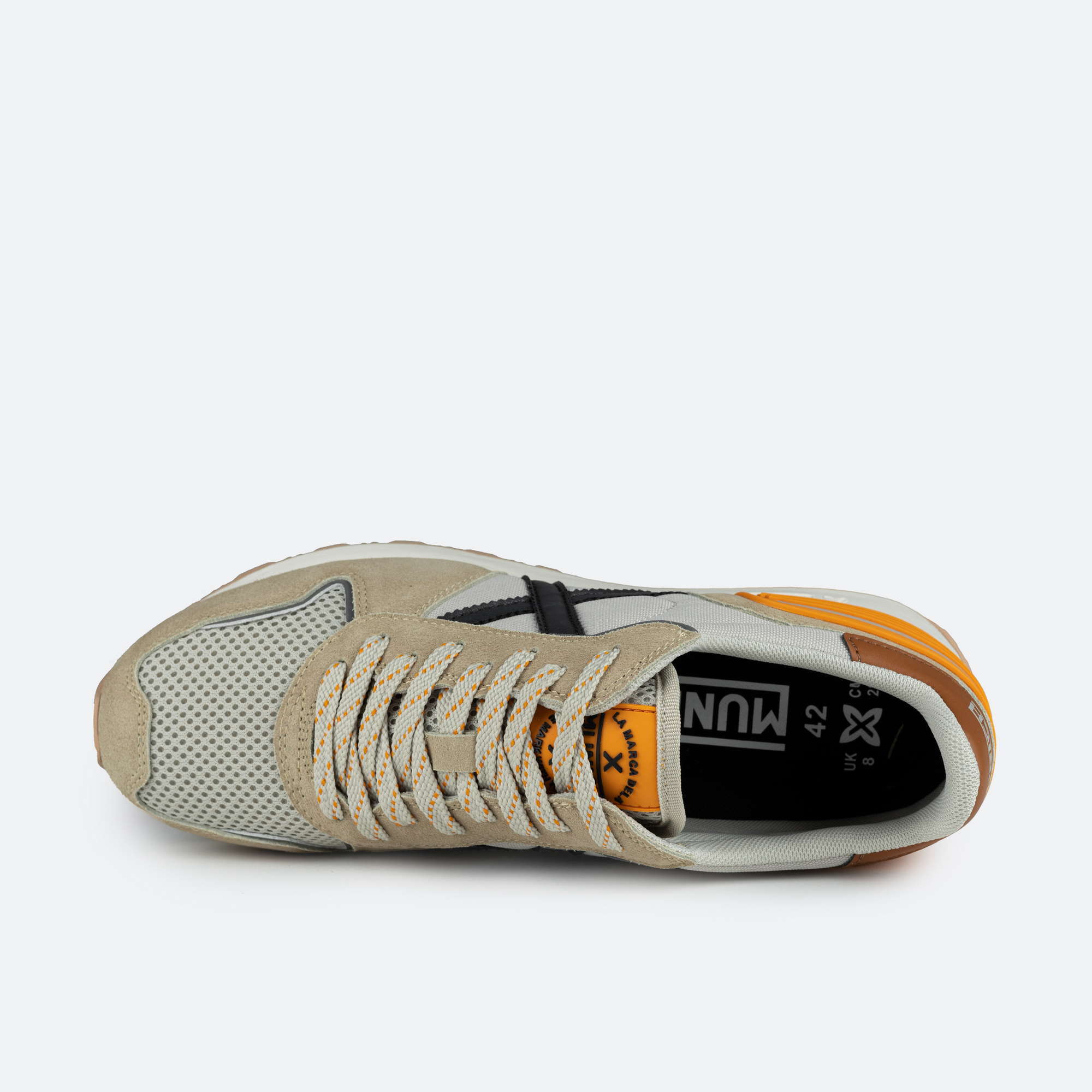 Munich Sneakers uomo beige mesh e suede