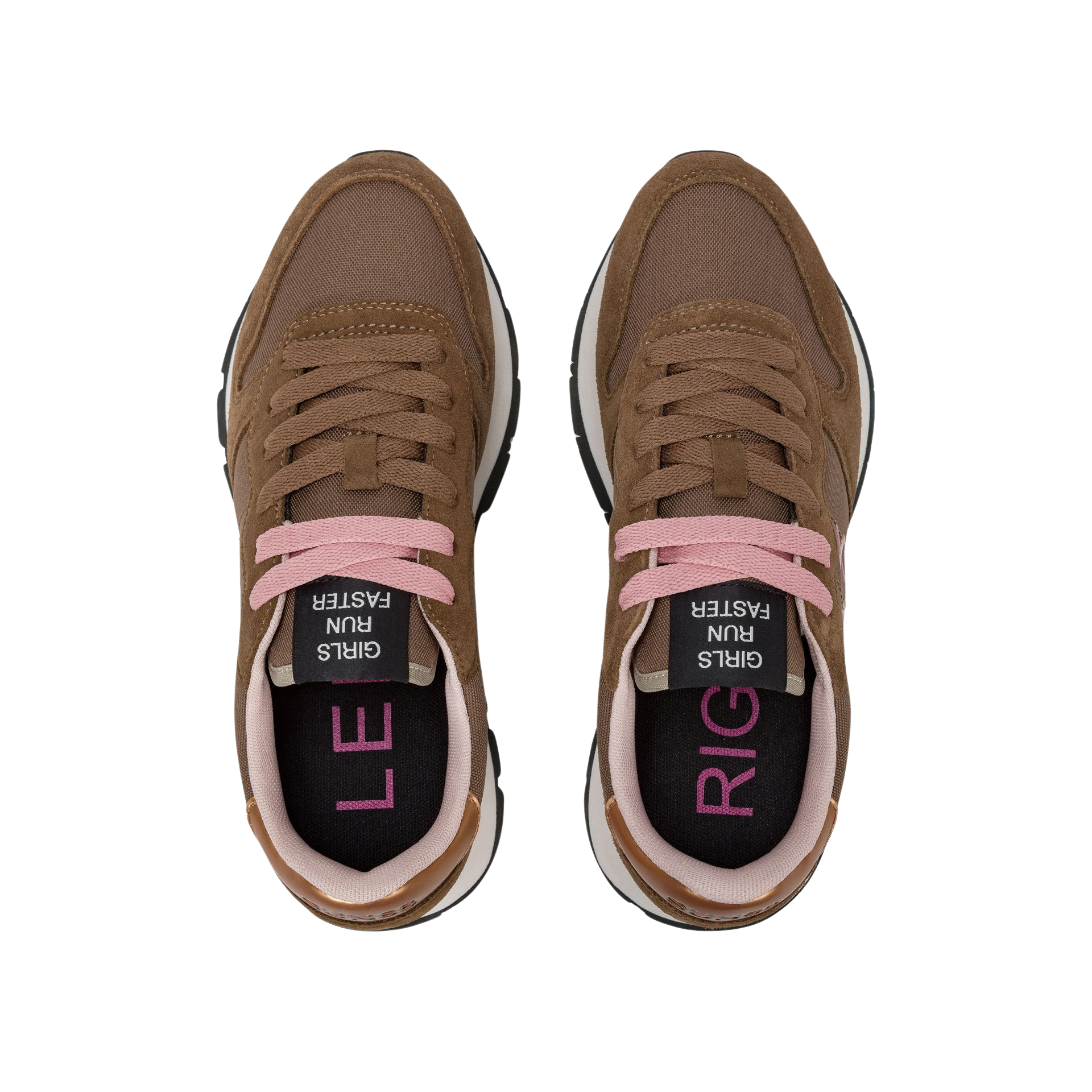 SUN68 Sneaker donna in tela e suede gonfietto volpe