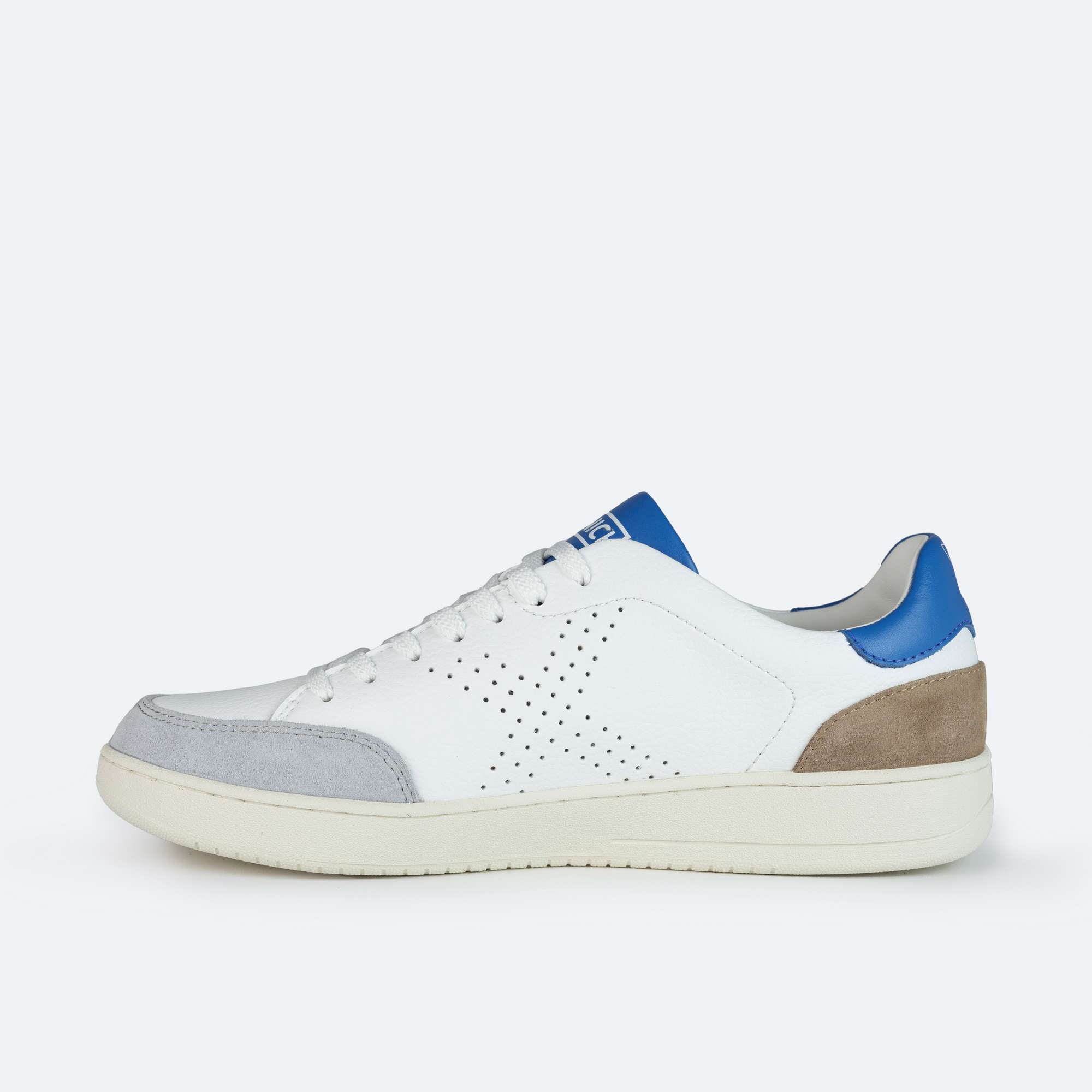 Munich Sneakers uomo pelle bianca dettagli azzurro